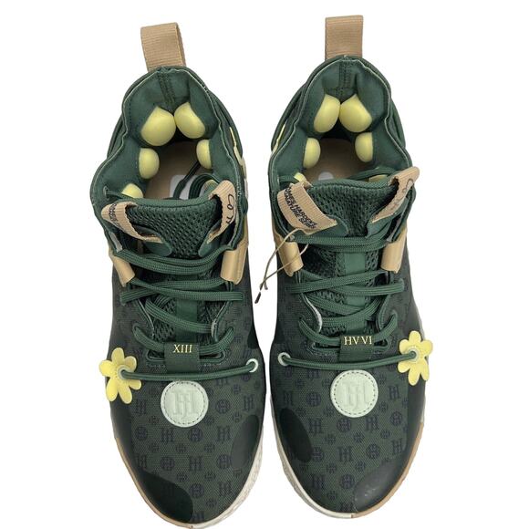 Adidas Harden Vol. 6 Basketball Shoes Green Yellow Brown V6 Men\'s Size 6 New